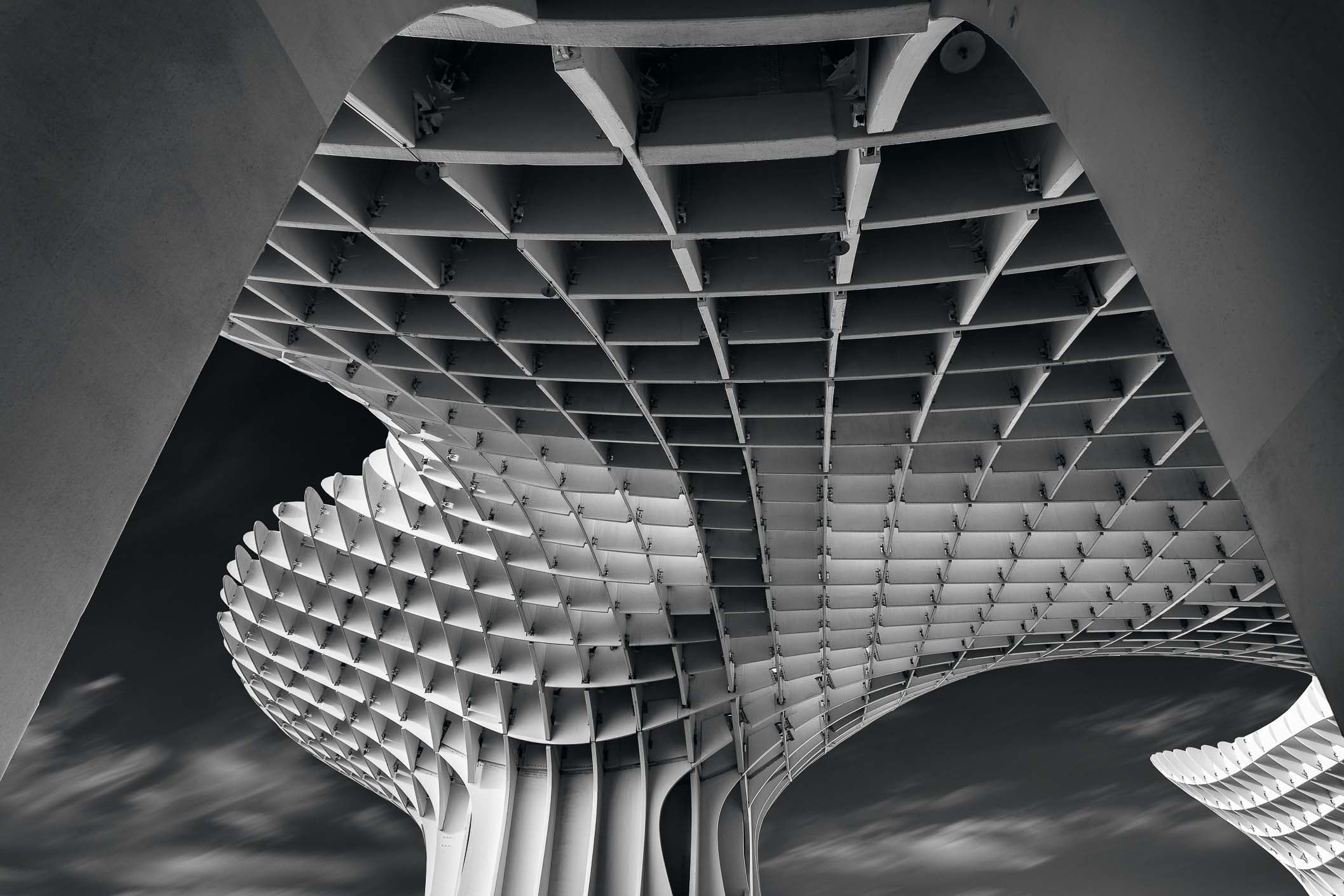 Parasol Spain, black and white photography, black and white photograph, graphic, monochrome, fine art photography, fine art photographs, architecture, art, gallery, striking, beautiful, style, dramatic, eye-catching, photographic, design, interior design